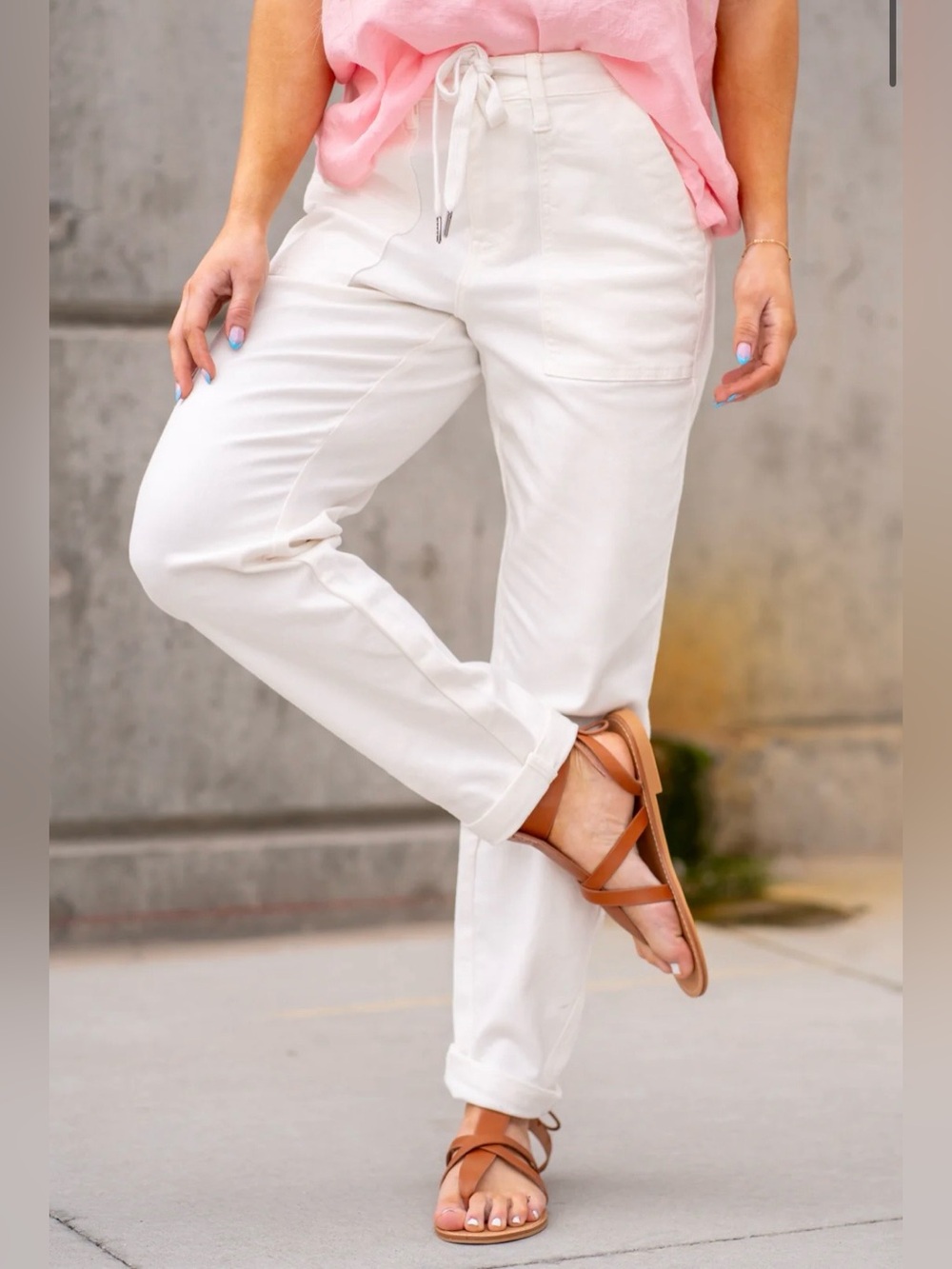Judy Blue Jeans Heather High Rise Cuffed Jogger Women's Size 15 / 32 - Picture 1 of 6